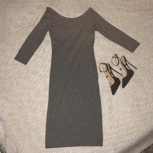 Charcoal midi dress
